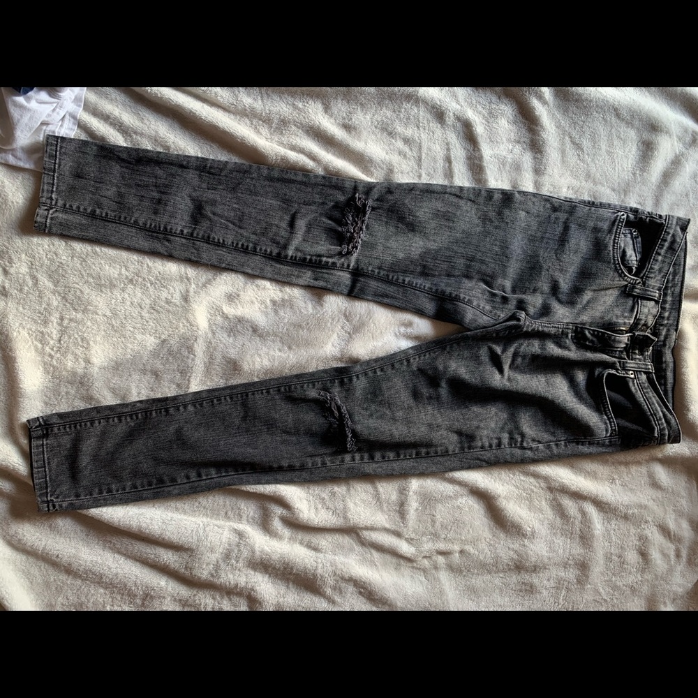 Black ripped jeans